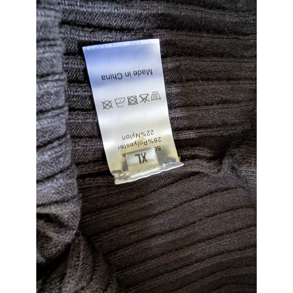 The Links Incorporated Black Ribbed Knit Sweatpants XL Green Trim Flare Pants - Picture 5 of 7